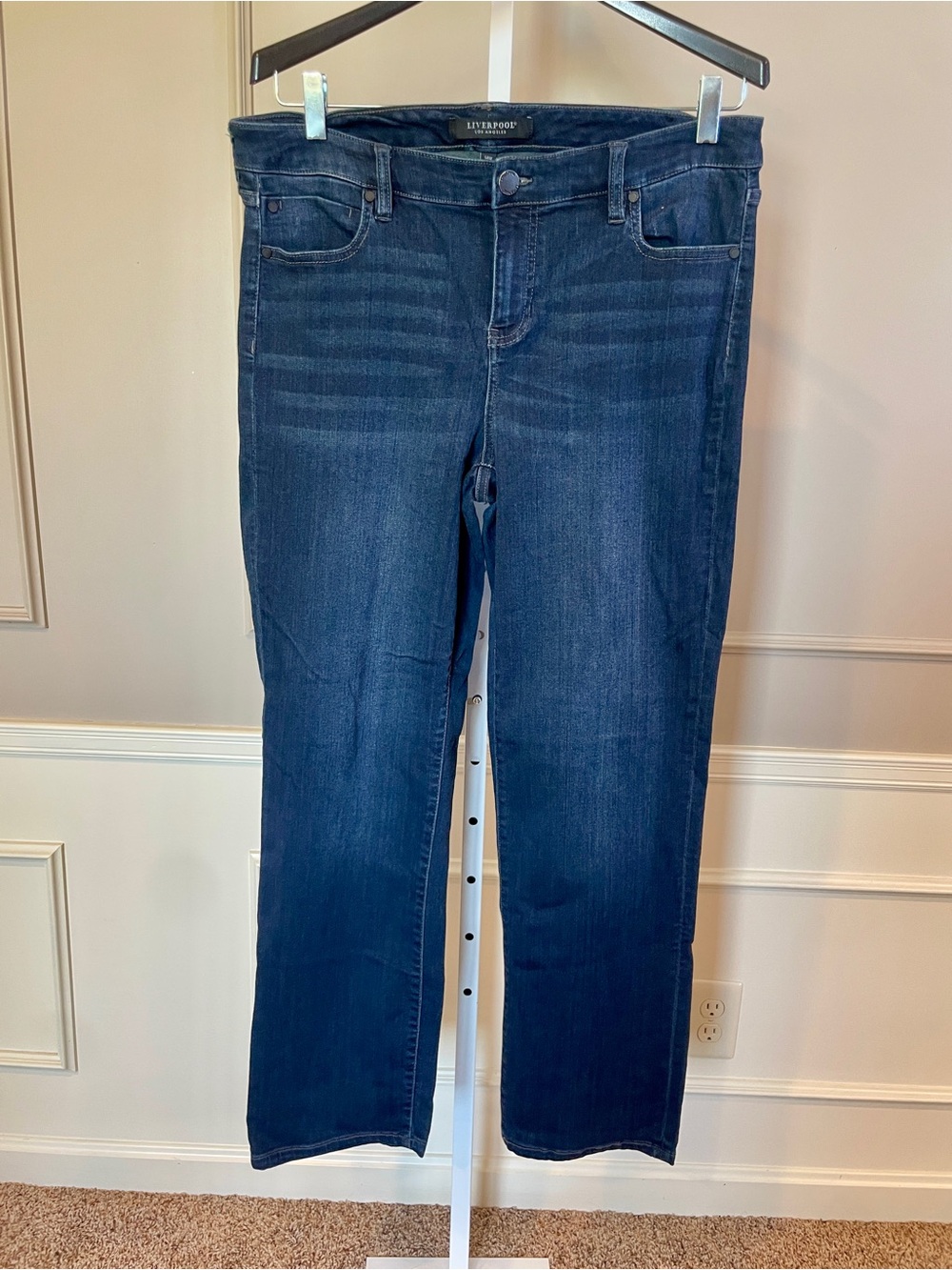 Liverpool Los Angeles Women's 14W Kennedy Denim Jeans Dark Wash Stretch